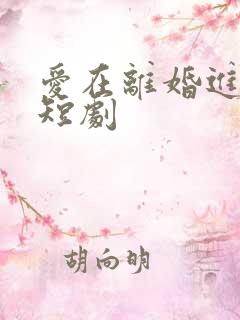 爱在离婚进行时短剧