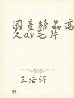 国产精品高潮久久av毛片