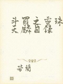 斗罗之灵珠神剑天麟目录