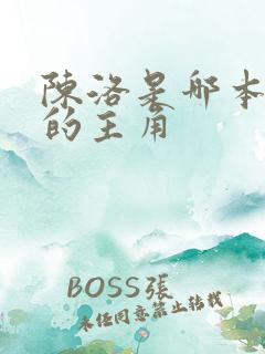 陈洛是哪本小说的主角