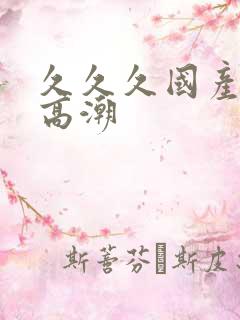 久久久国产精品高潮