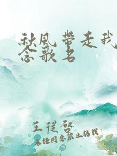 秋风带走我的思念歌名