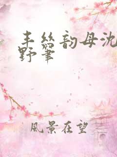 丰丝韵母沈蓉书野笔