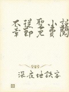 不从圣小说最新章节免费阅读