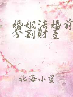 婚姻法婚前如何分割财产