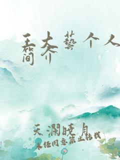 王大艺个人资料简介