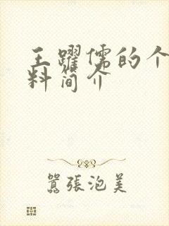 王跃儒的个人资料简介