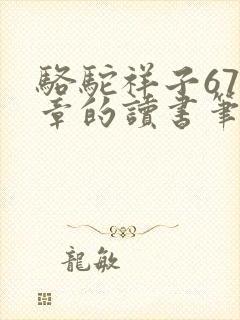 骆驼祥子678章的读书笔记