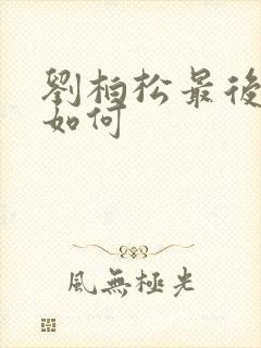 刘柏松最后结局如何