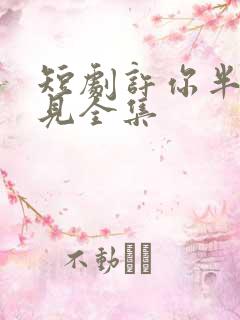 短剧许你半生不见全集