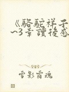 《骆驼祥子》1~3章读后感100字