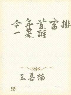 今年首富排名第一是谁