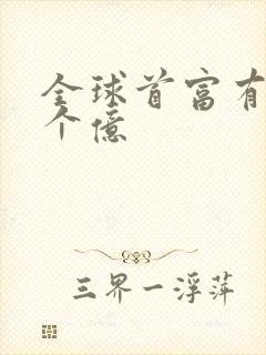 全球首富有多少个亿