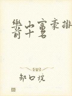 乐山富豪排行榜前十名