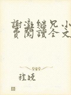 谢澈继兄小说免费阅读全文无弹窗