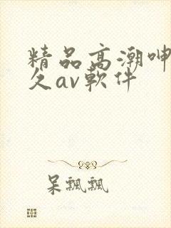 精品高潮呻吟久久av软件