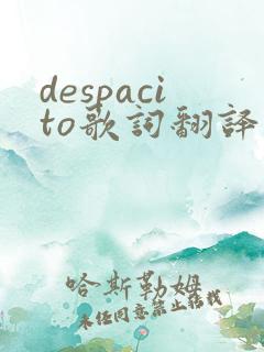 despacito歌词翻译中文谐音