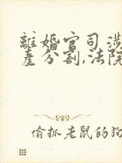 离婚官司涉及房产分割,法院怎么收费