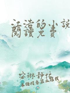 江浩的小说全文阅读免费