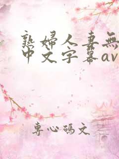 熟妇人妻无乱码中文字幕av