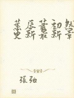 叶辰萧初然刚刚更新最新章节阅读