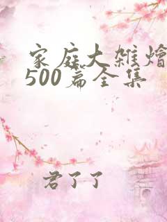 家庭大杂烩小说500篇全集