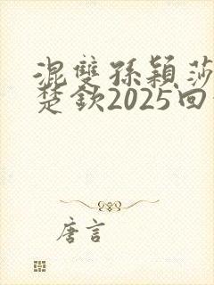 混双孙颖莎和王楚钦2025回放