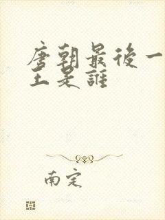 唐朝最后一位帝王是谁