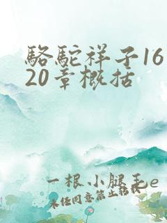 骆驼祥子16一20章概括