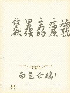 双男主病娇占有欲强的原耽小说