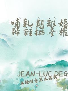 哺乳期离婚孩子归谁抚养权婚姻法