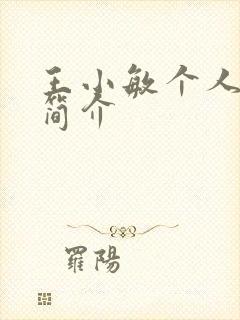 王小敏个人资料简介