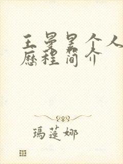 王曼昱个人资料历程简介