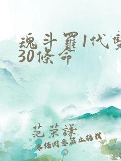 魂斗罗1代双人30条命