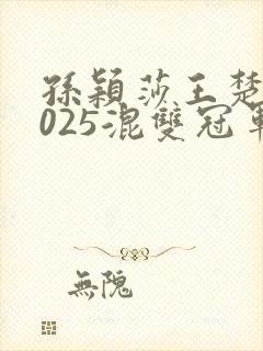 孙颖莎王楚钦2025混双冠军比赛视频回放