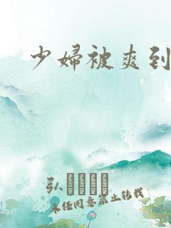 少妇被爽到高潮