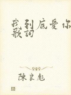 我到底爱你什么歌词