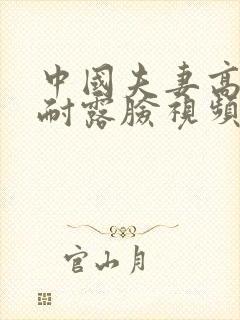 中国夫妻高潮难耐露脸视频