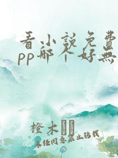 看小说免费的app哪个好无广告