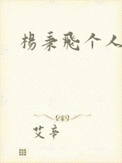 杨秉飞个人简介