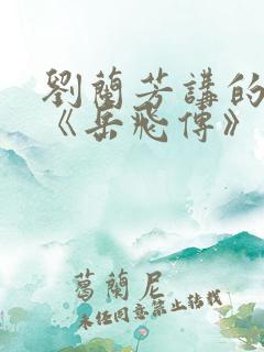 刘兰芳讲的评书《岳飞传》