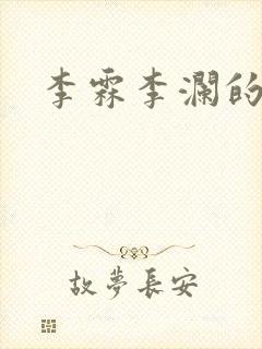李霖李澜的小说