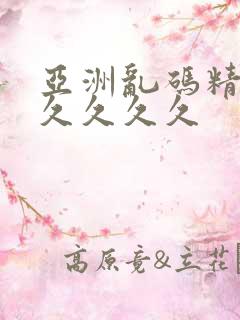 亚洲乱码精品久久久久久