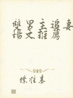 双男主追妻火葬场文推荐