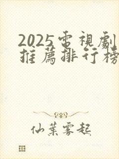 2025电视剧推荐排行榜前十名正在热播剧