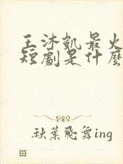 王沐凯最火十部短剧是什么