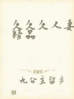 久久久人妻一区精品