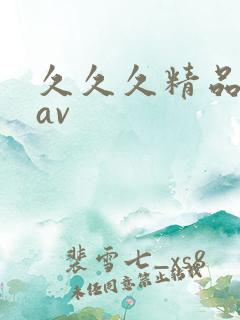 久久久精品国产av