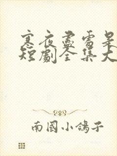 寒夜尽处是卿心短剧全集大结局