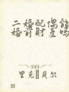 二婚配偶能继承婚前财产吗